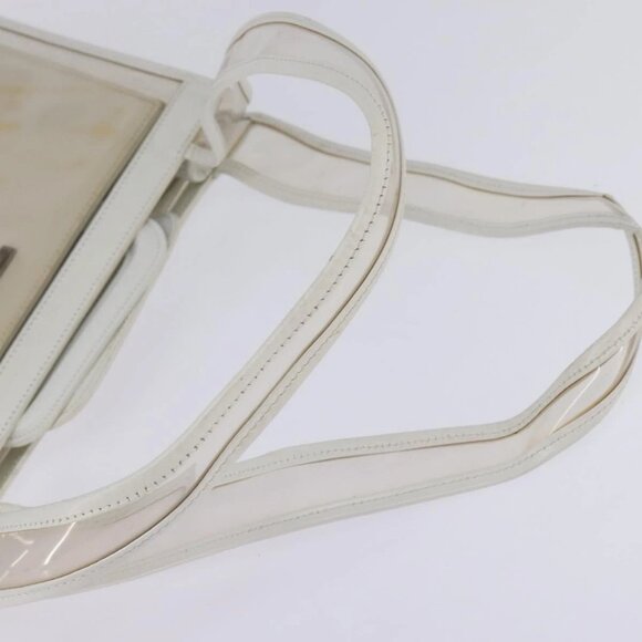 GUCCI Tote Bag Vinyl Clear Silver 001 2122 1773 Auth 143275 - Picture 8 of 16